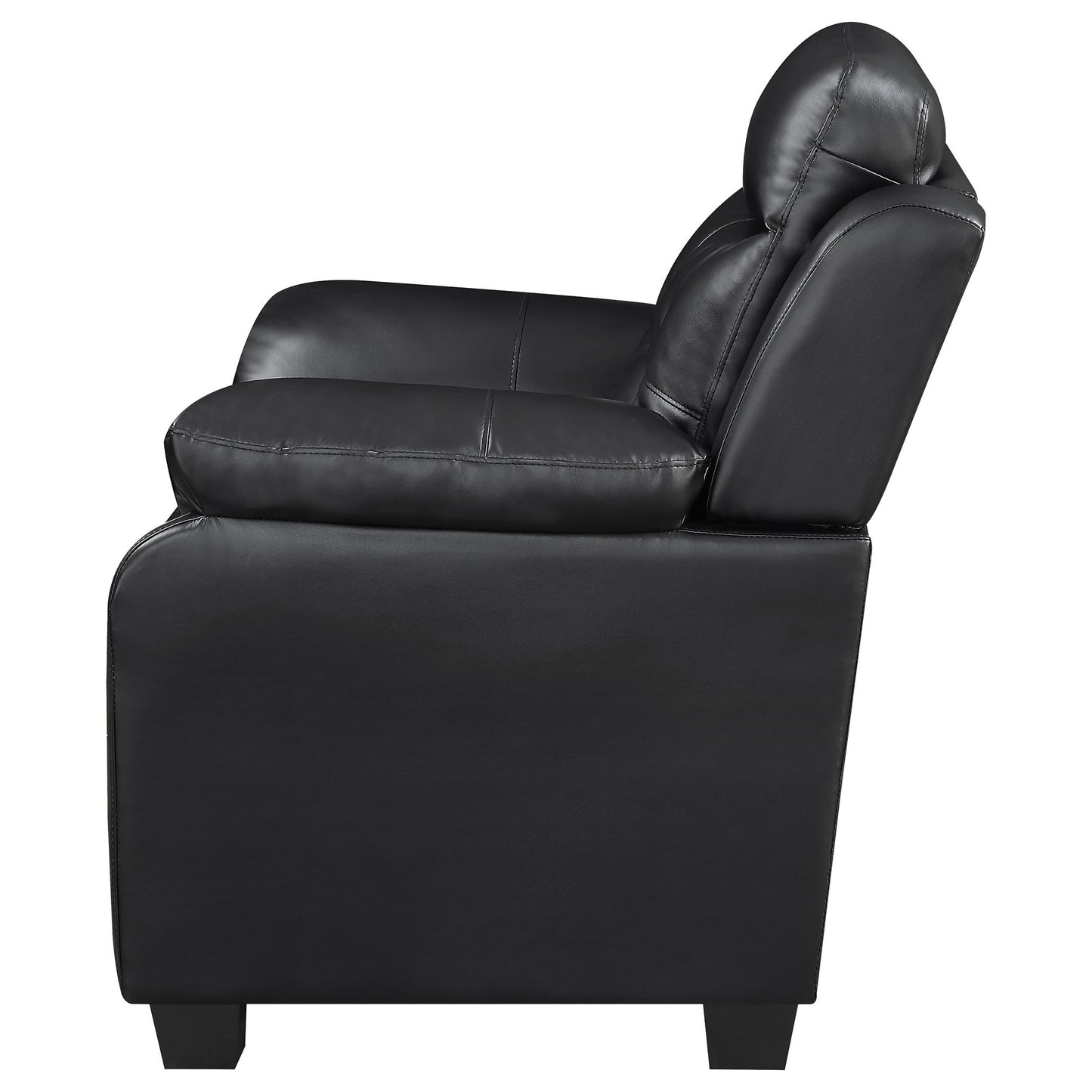 Winchell - Upholstered Padded Arm Tufted Accent Chair - Black