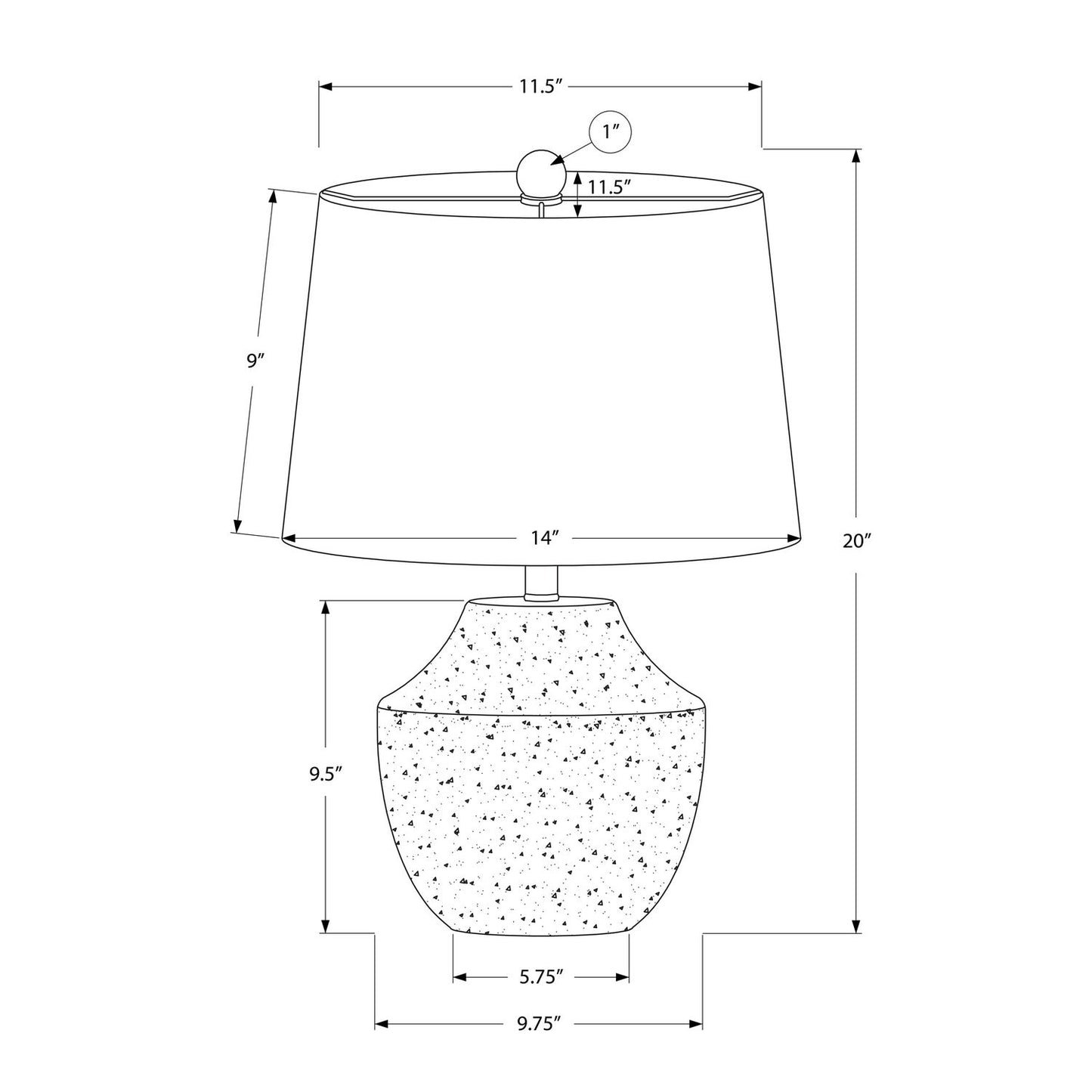 Lighting, Modern Table Lamp, Concrete - Cream