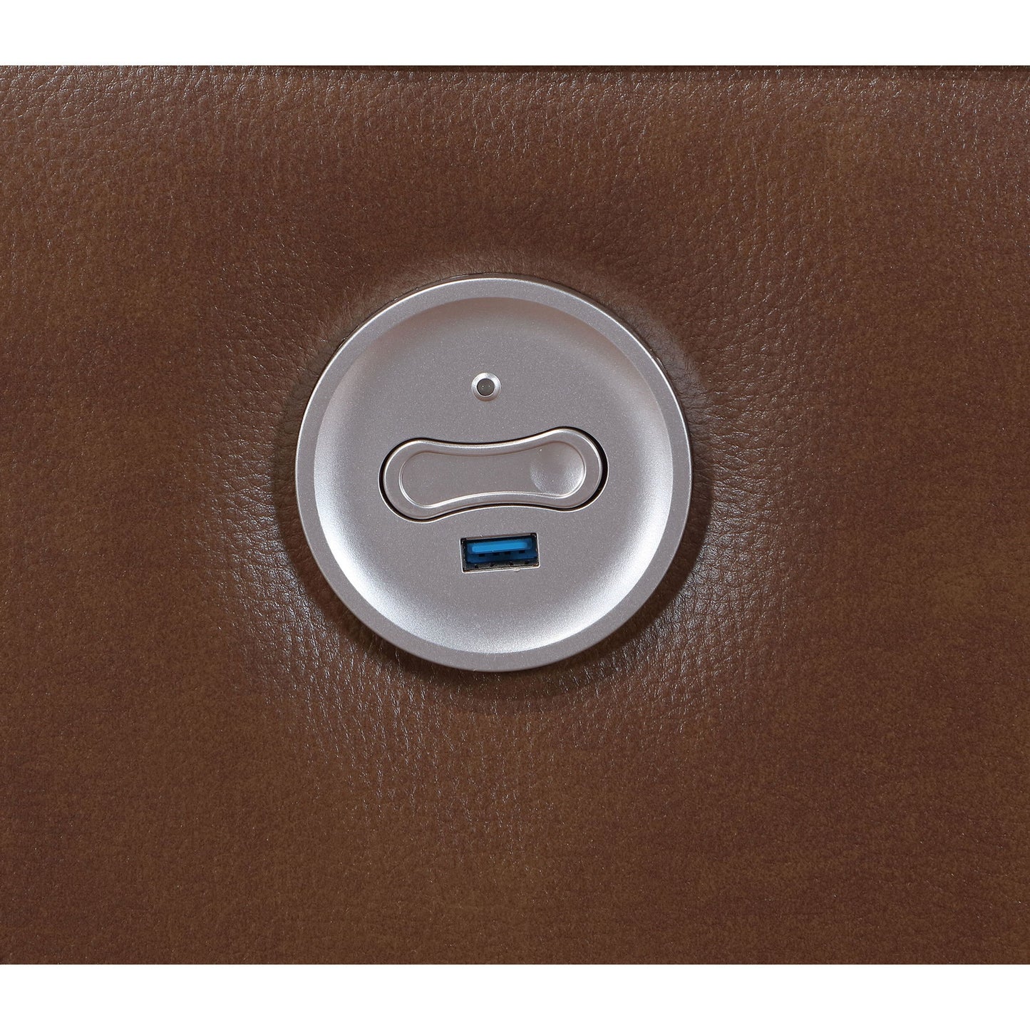 Denson - Upholstered Power Recliner Chair With USB Charging And Smooth Button Recline - Brown