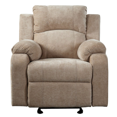 Upholstered Manual Recliner Chair With 3 Adjustable Backrest Positions