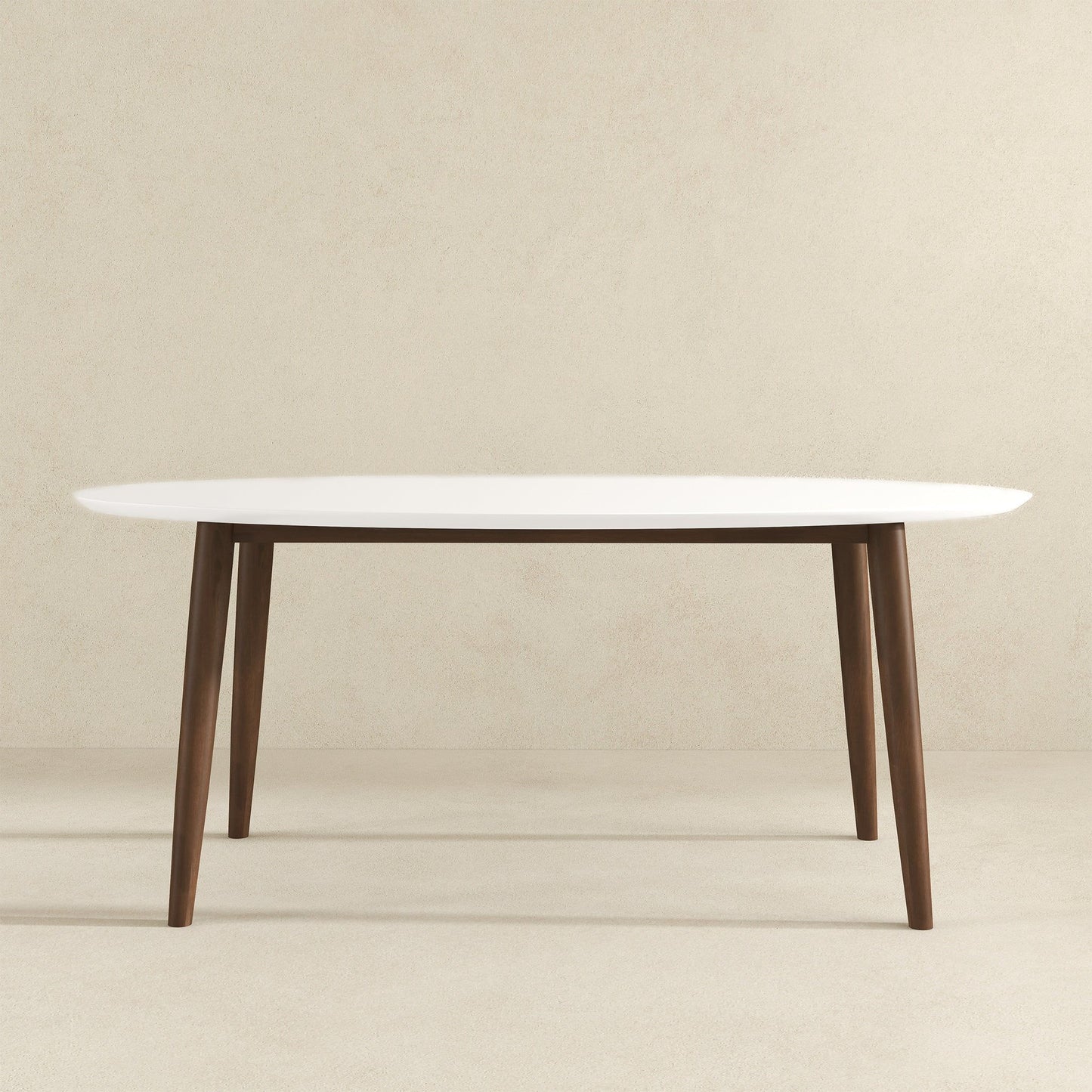 Ada - Oval Dining Table And 4 Side Chairs - White