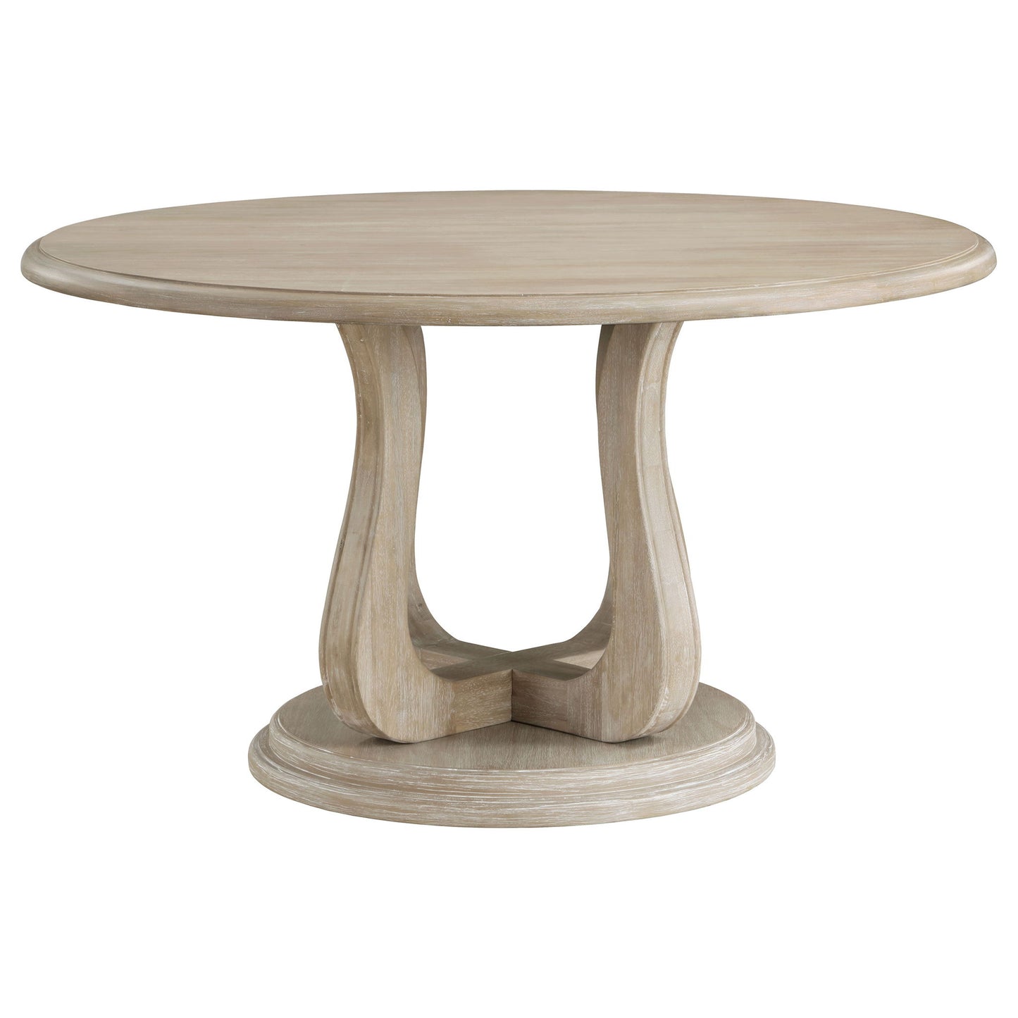 Verdugo - Round Dining Table With Pedestal Base - White Washed