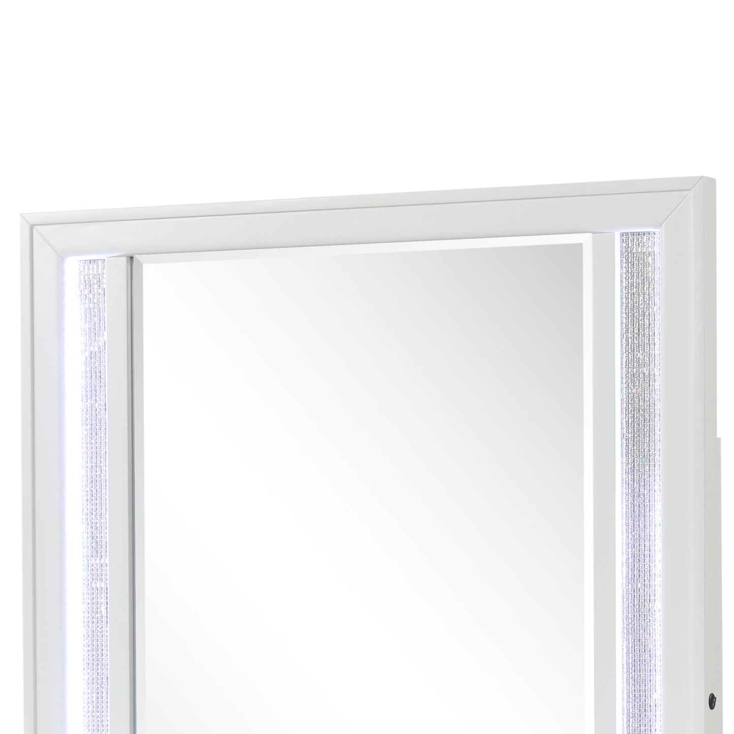 Abigale - Mirror For Dresser Top Made With LED (Includes Only Mirror) - White