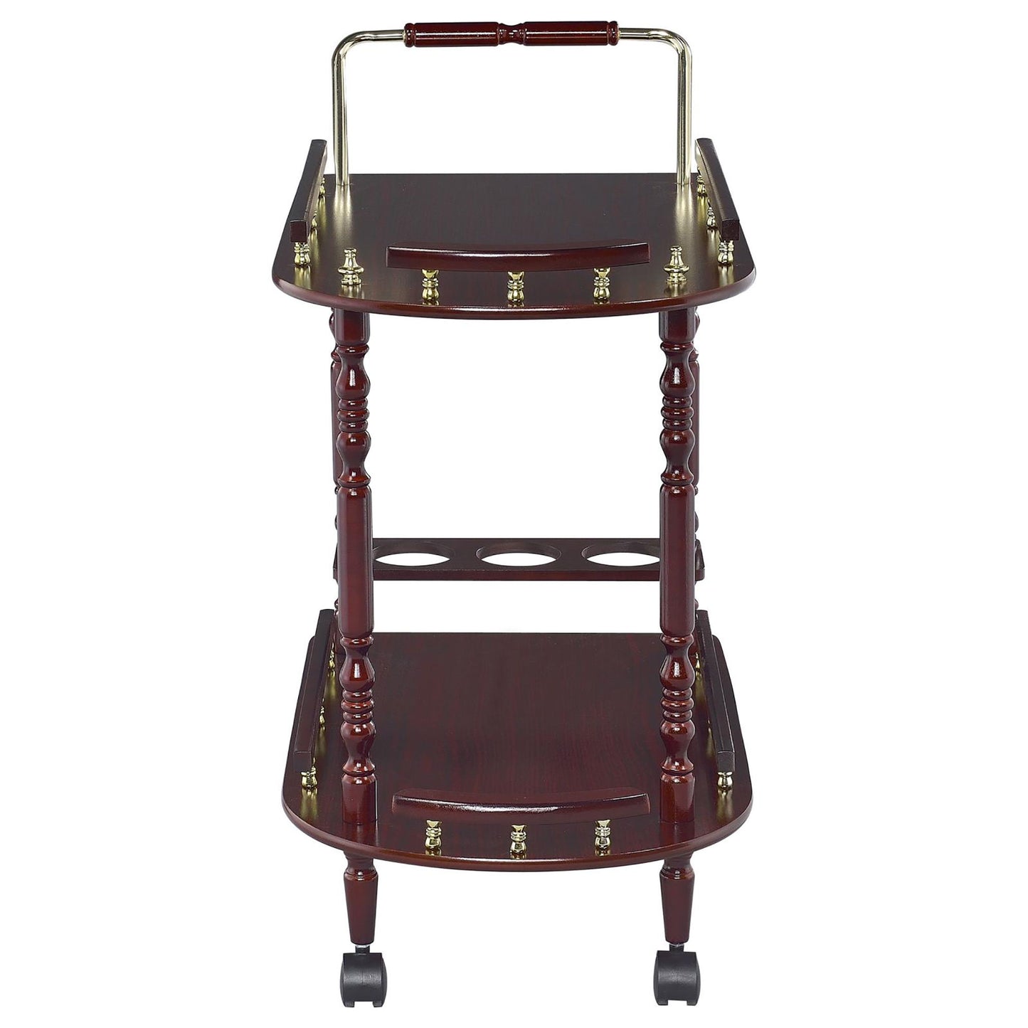 2 Shelf Serving Cart - Brown