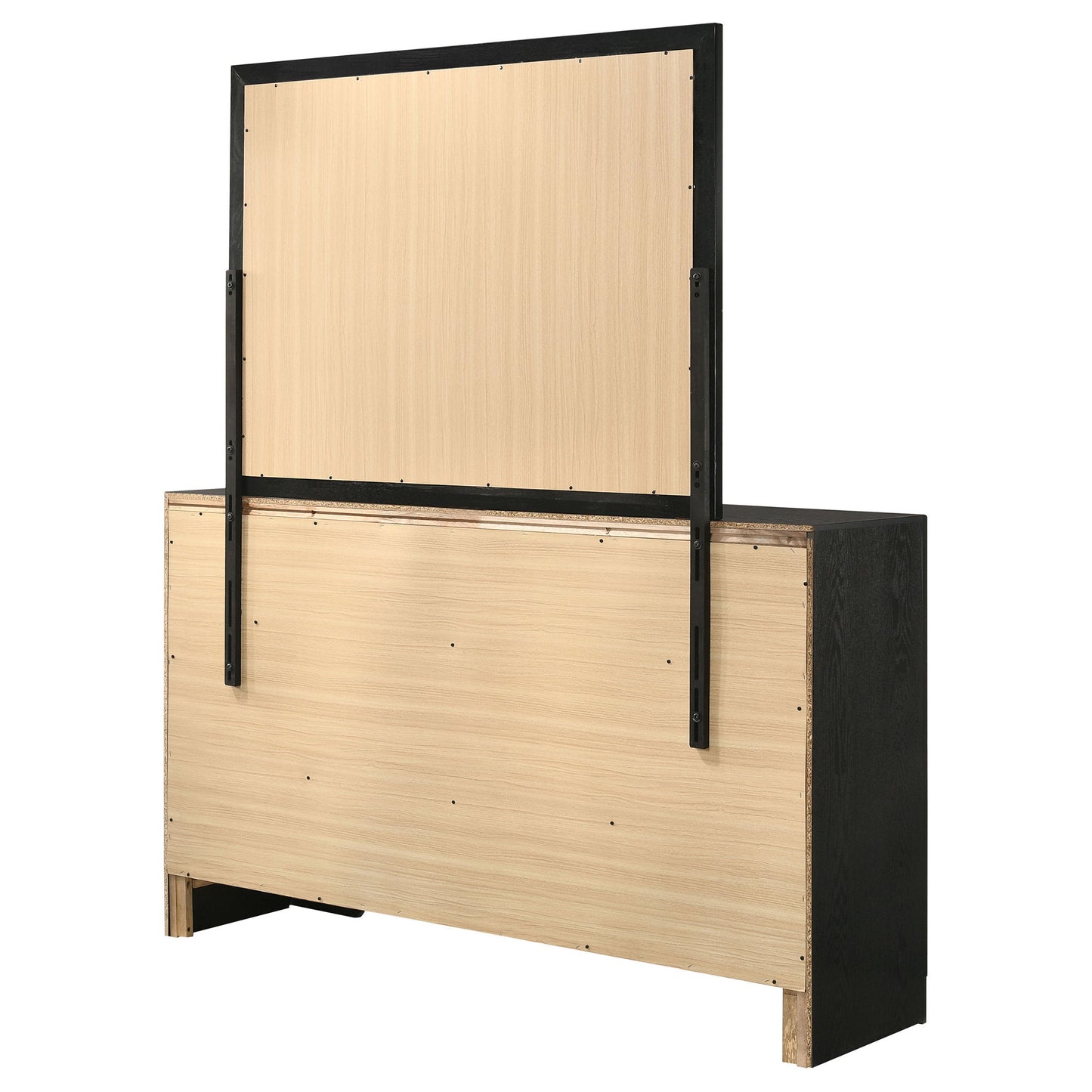 Annie - 7 Drawer Dresser With Mirror - Black