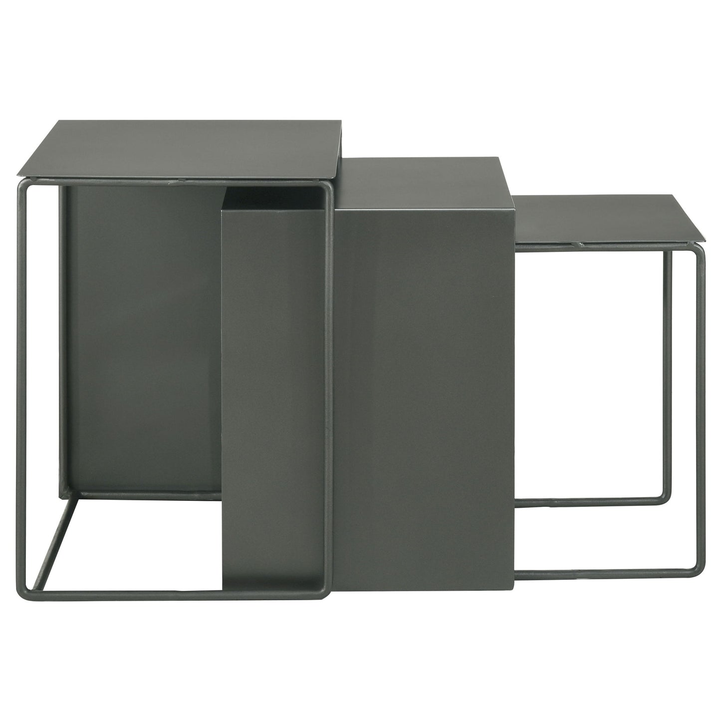 Vestal - 3 Piece Rectangular Nesting Table Set - Gray