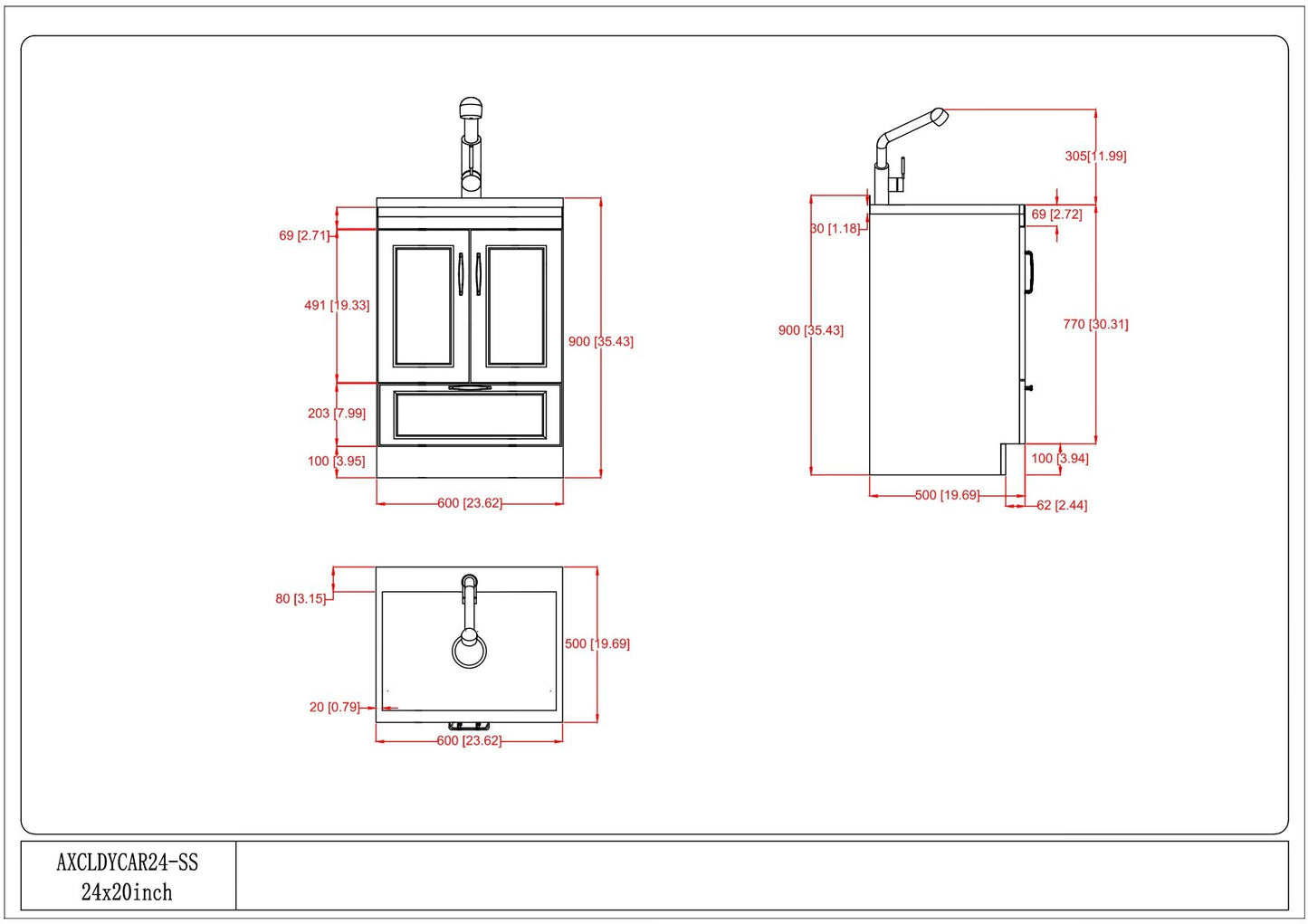 Cardinal - Laundry Cabinet With Faucet And Sink - White - Wood