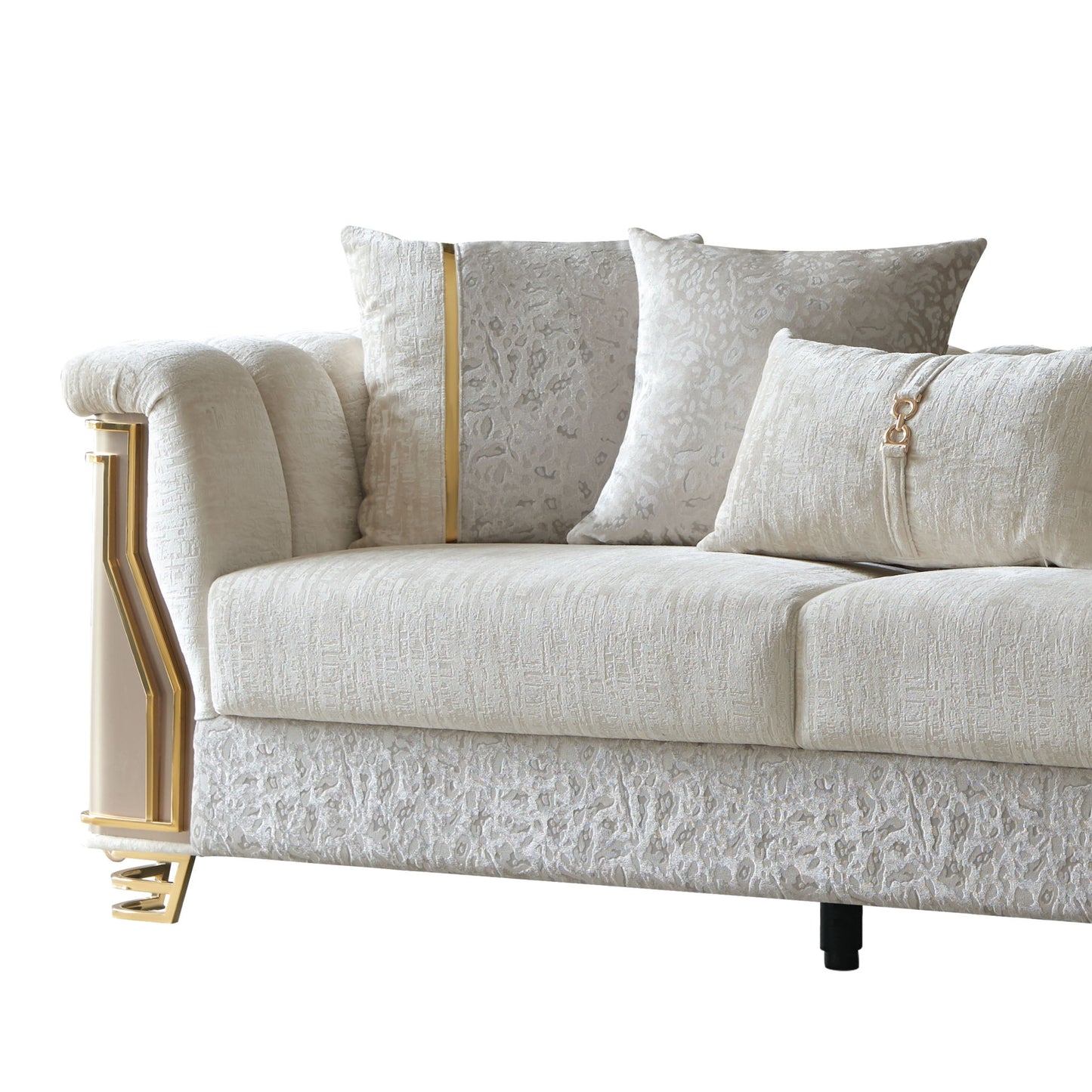 Chateau - Sofa - Cream / Brown