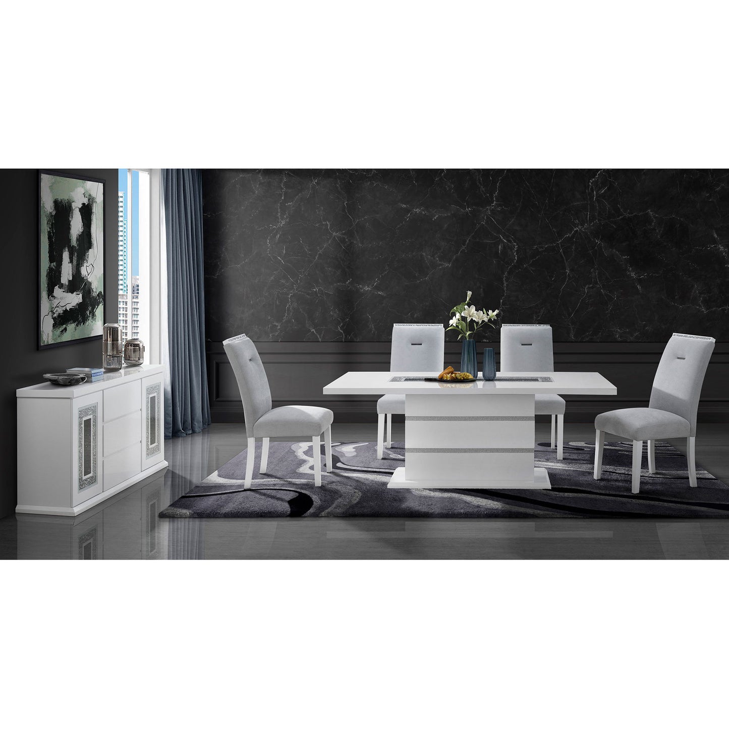 Ariya - Buffet With Clear Glass Inlay