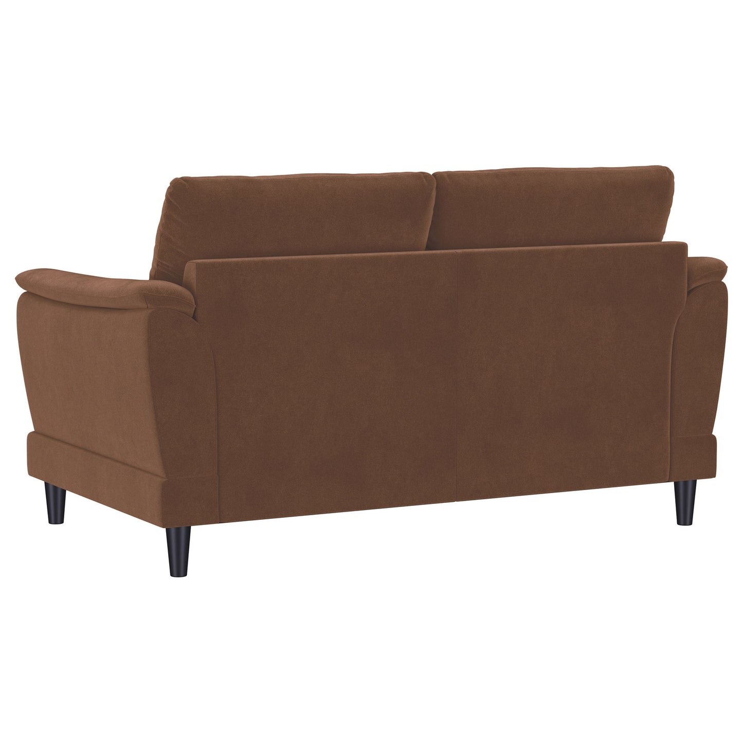 Dania - 2 Piece Upholstered Crescent Arm Sofa Set - Rust
