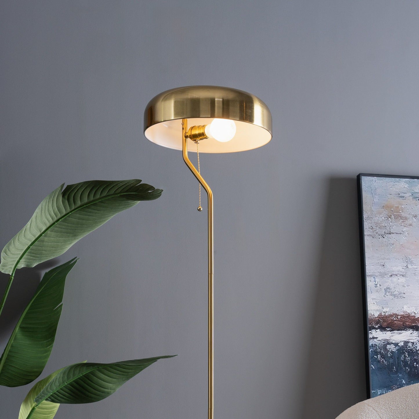 Spectra - Tall Corner Floor Lamp For Living Room - Gold