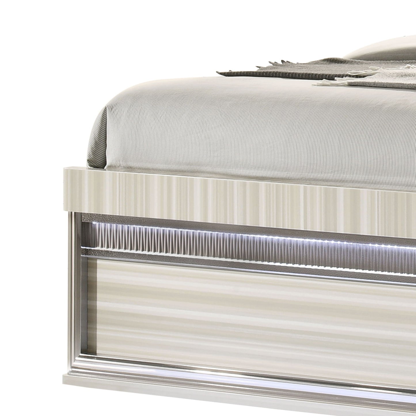 Leonor - Bed With LED Headboard And Footboard