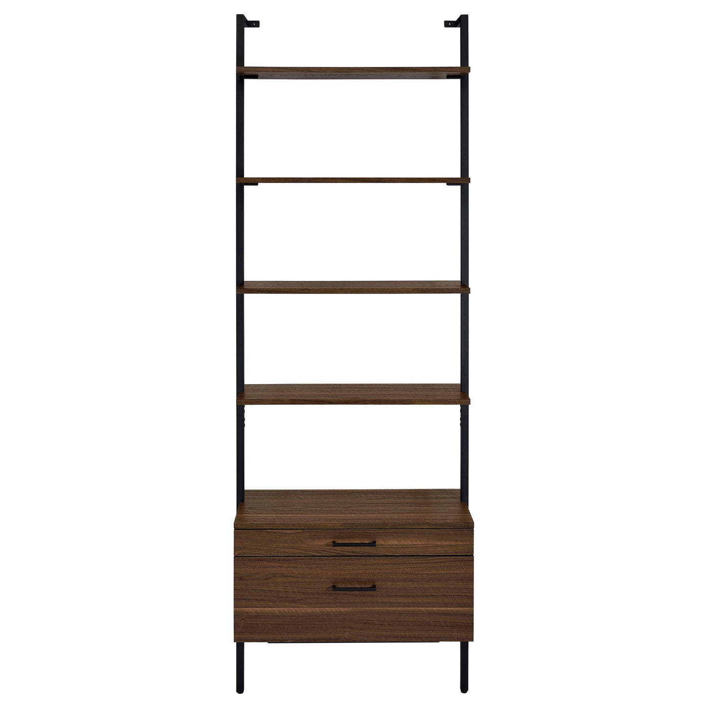 Wendell - 4 Shelf Storage Wall Bookshelf - Walnut