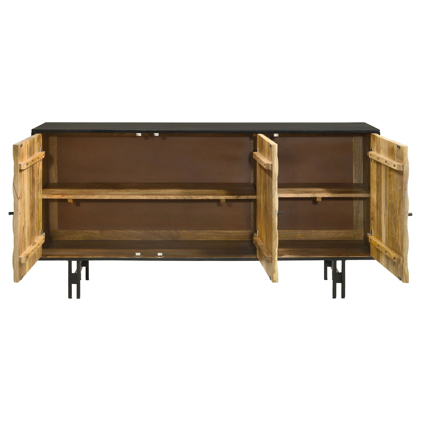 Madrid - 3 Door Accent Cabinet Doors - Natural / Black