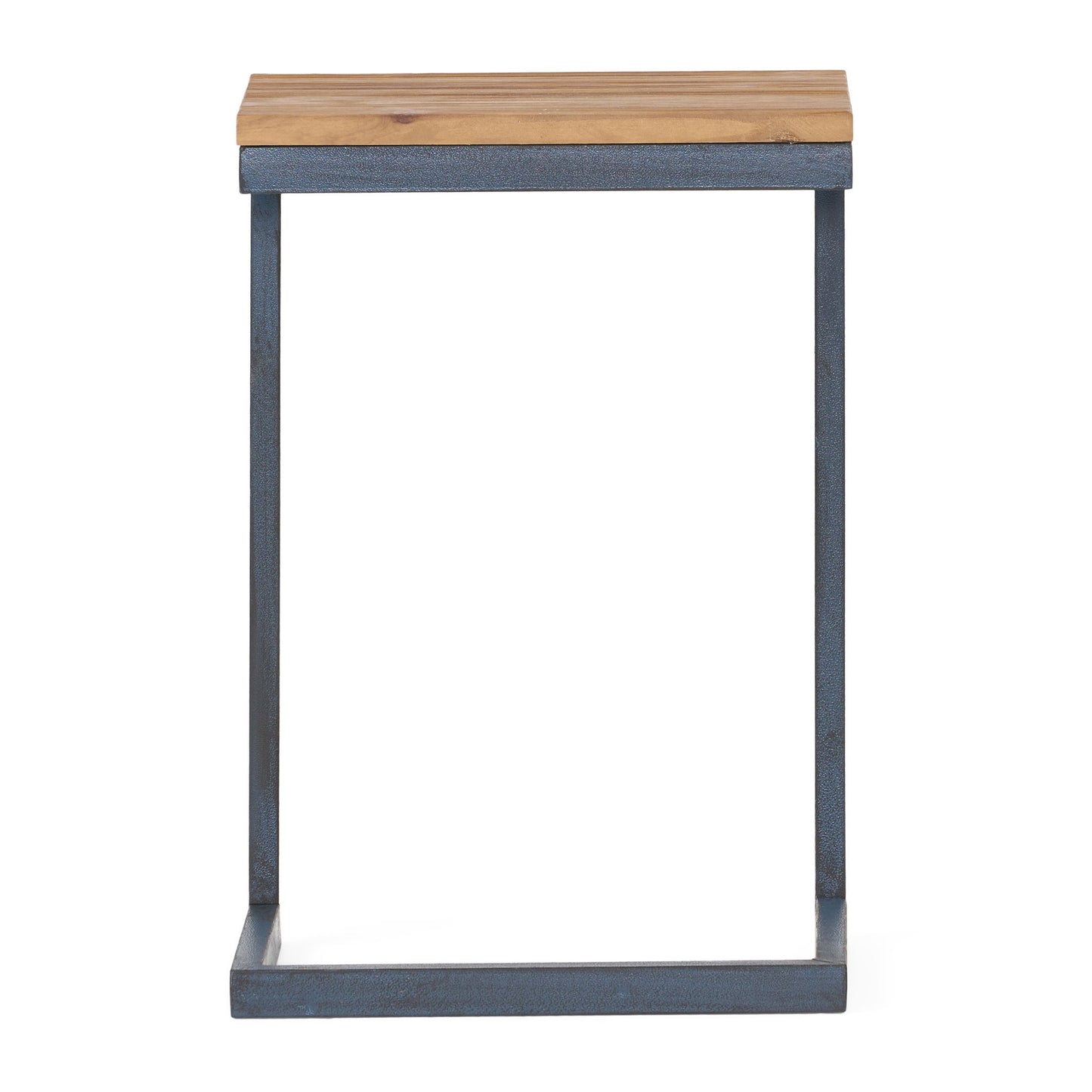 Kacha - Modern Industrial Firwood Nesting Tables (Set of 3) With Iron Frame - Antique Brown / Black