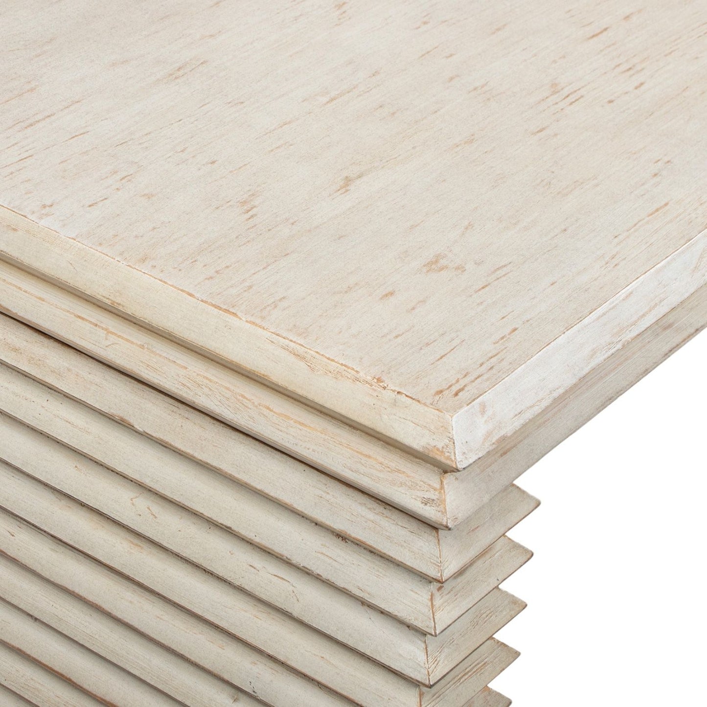 Veda - Geometric Waterfall Dining Table - White