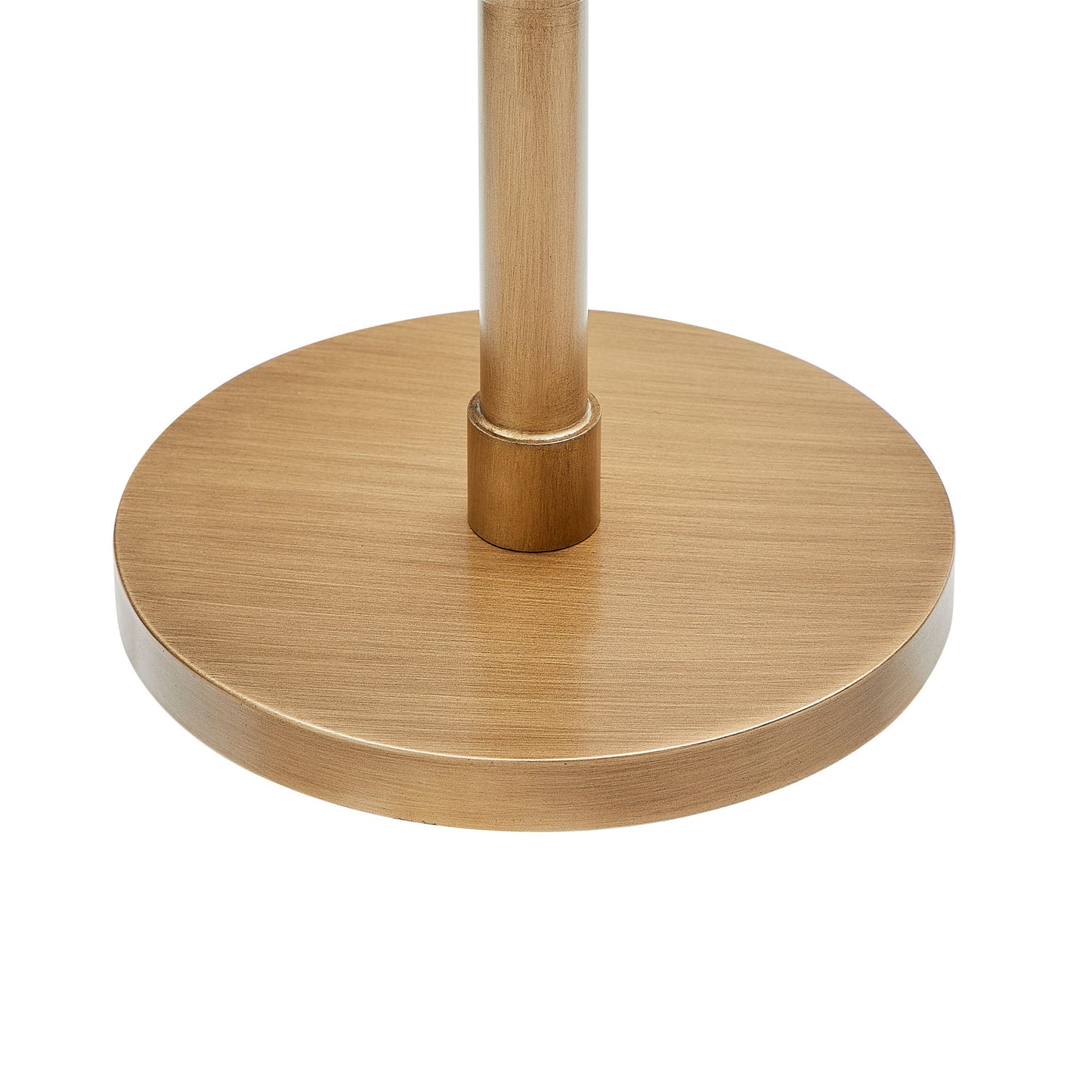 Morven - Adjustable Height Accent Table With Round Top - Antique Brass