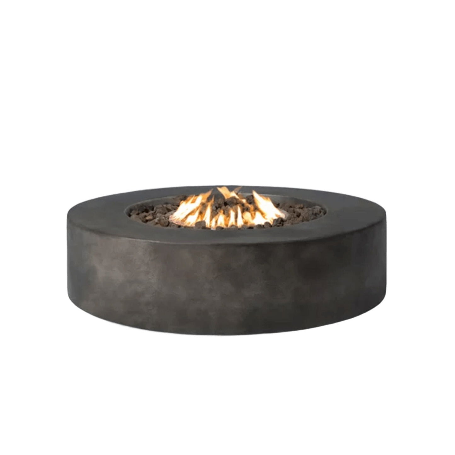 Fiber Reinforced Outdoor Fire Pit Table - Black / Gray