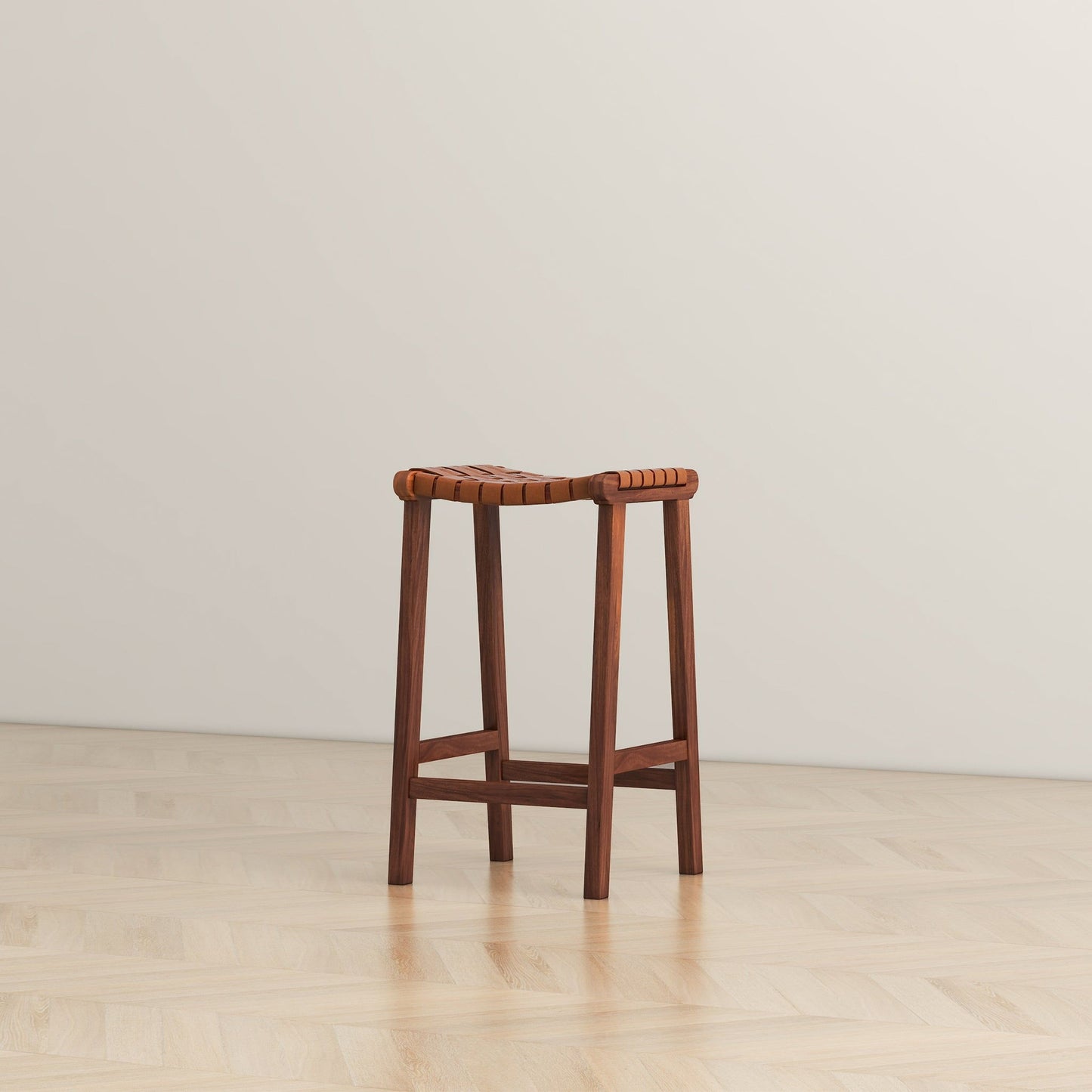 James - Mid-Century Modern Genuine Counter Stool
