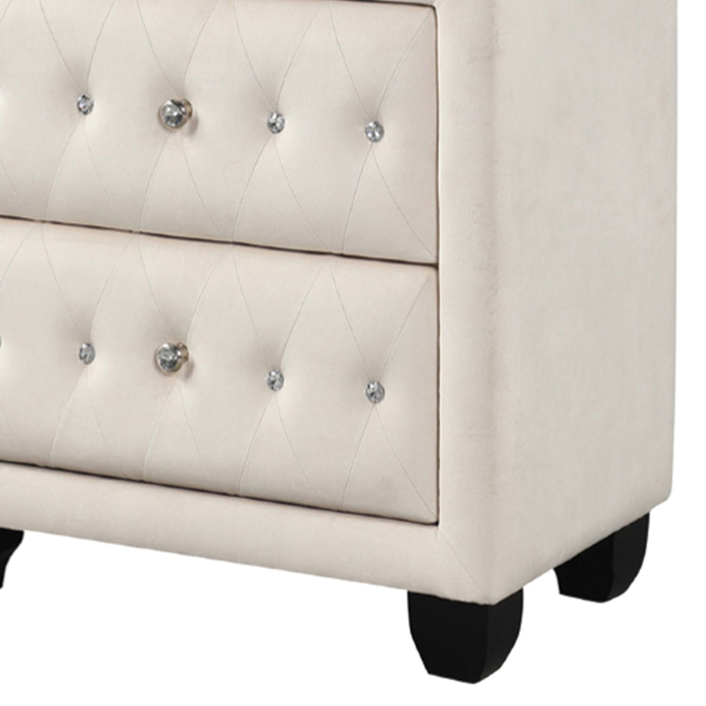 Sophia - 2 Drawer Upholstered Nightstand