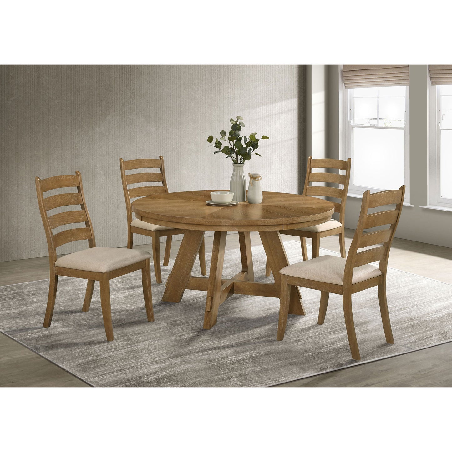 Sammy - Dining Side Chair (Set of 2) - Brown / Beige