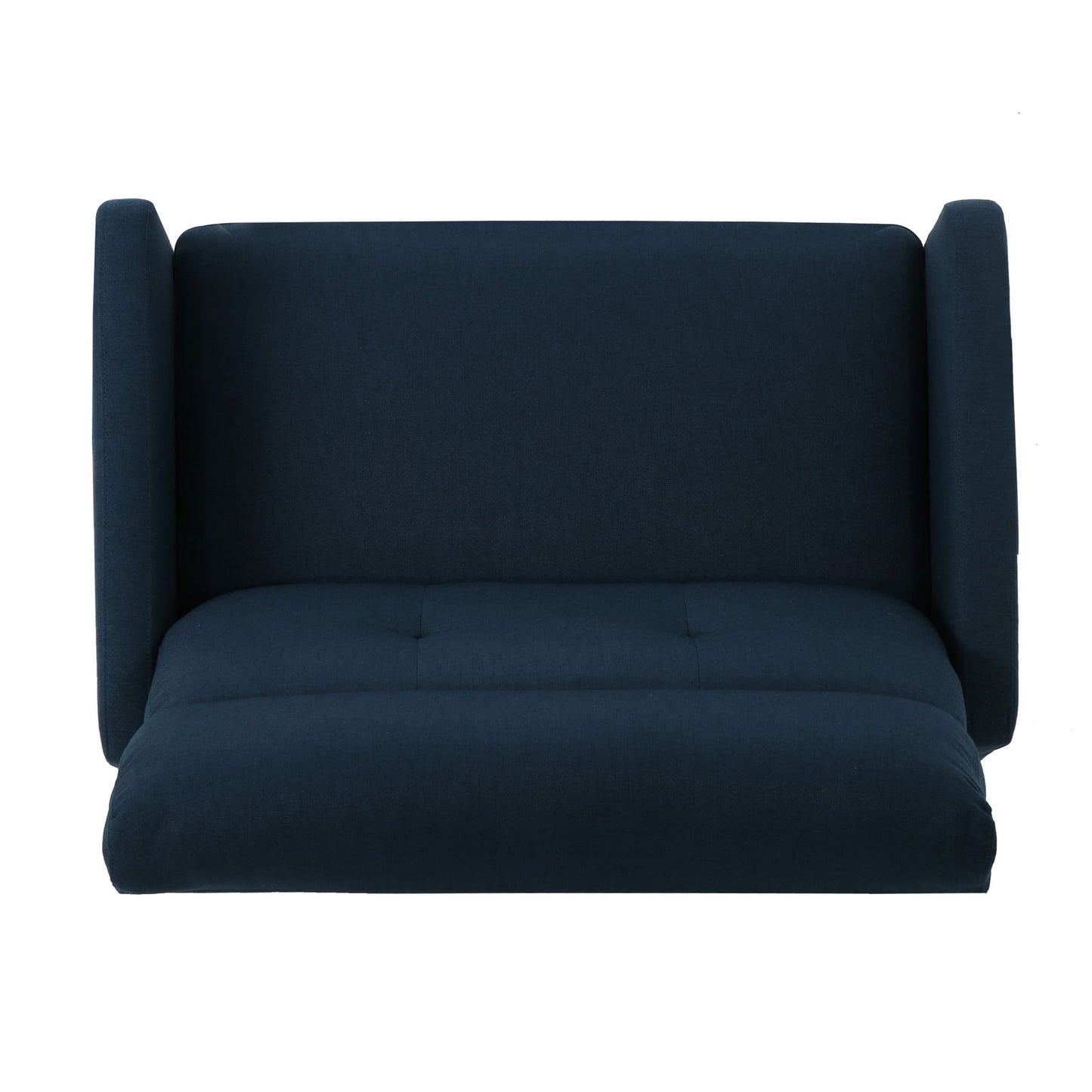 Alma - Contemporary Upholstered Loveseat Recliner - Navy Blue