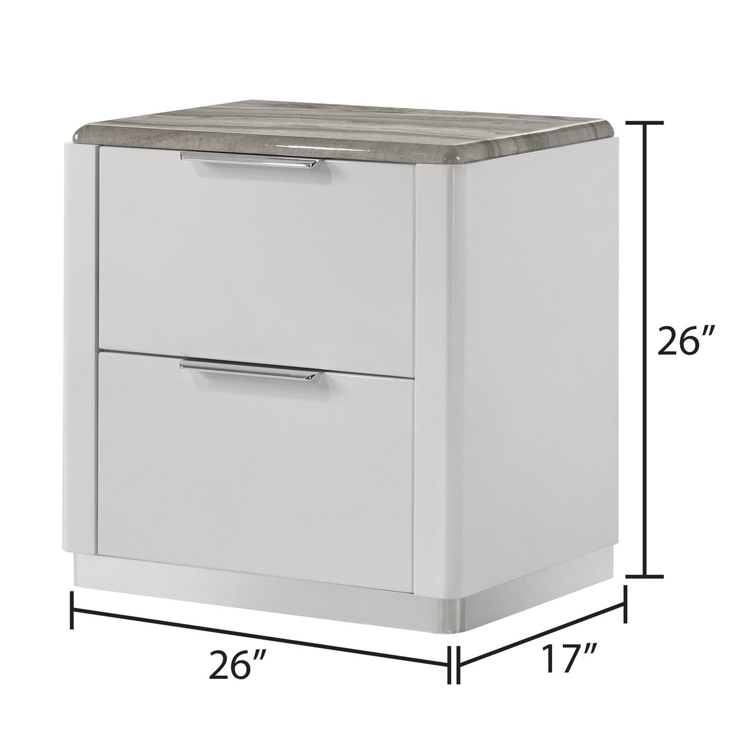 Jazz - 2 Drawer Nightstand - White