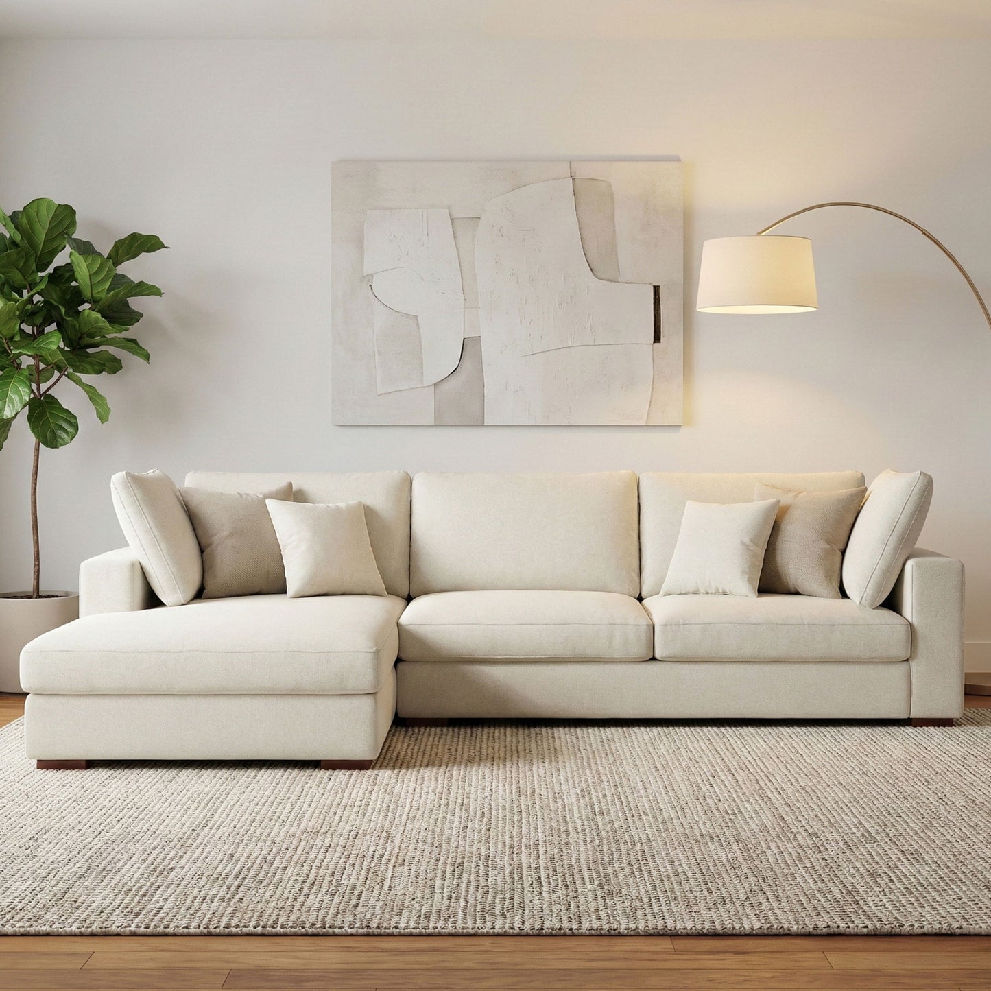 Charlie - Upholstered Deep Seater Sectional Sofa
