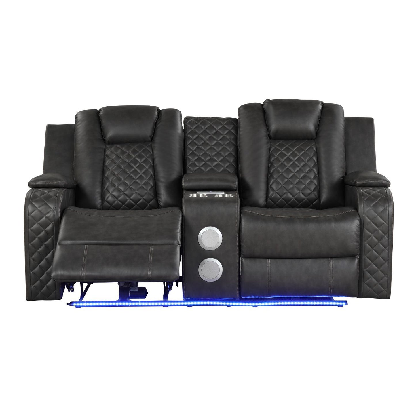 Benz - Power Reclining Loveseat With LED Lighting And Built In USB