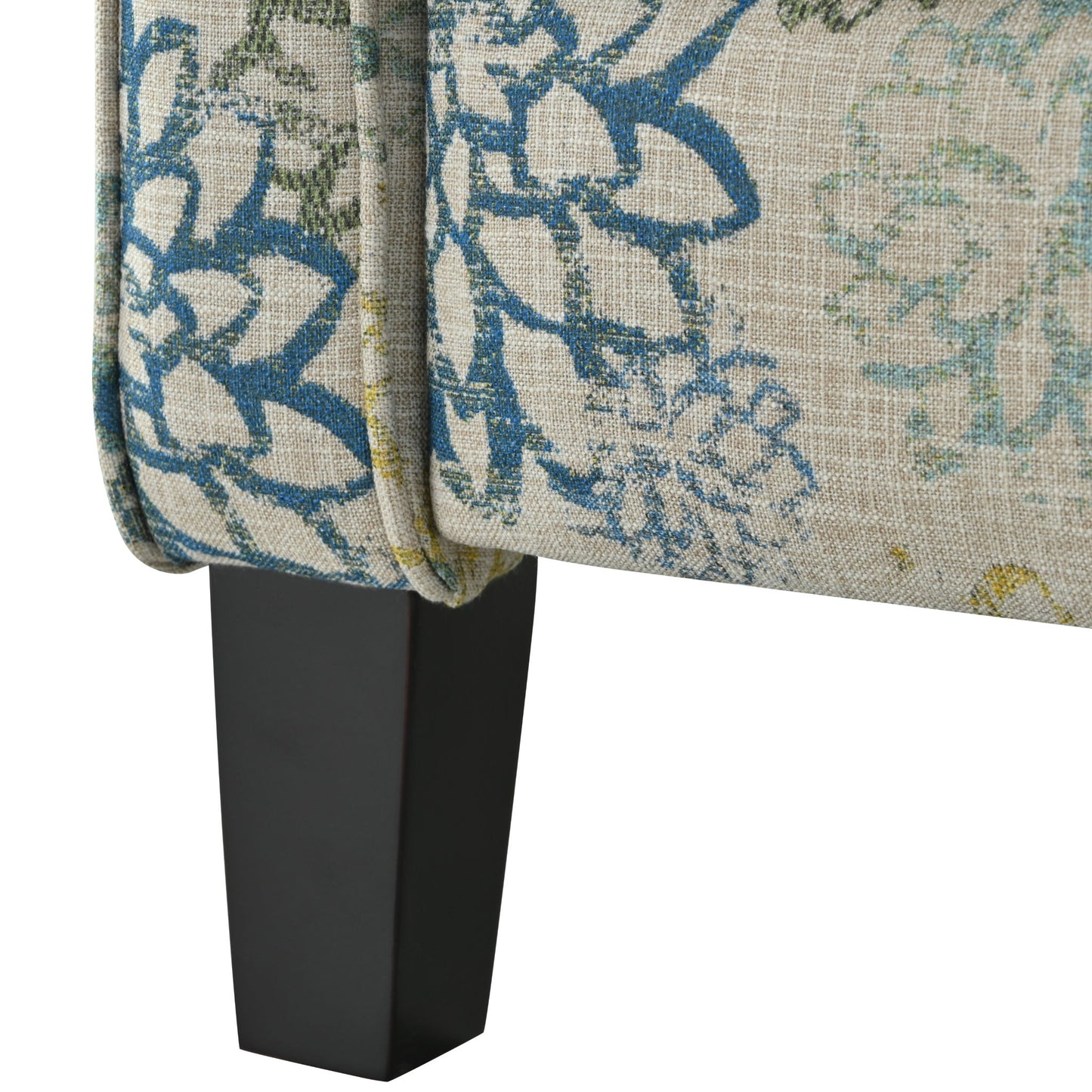 Upholstered Push Back Recliner Chair For Living Room - Blue