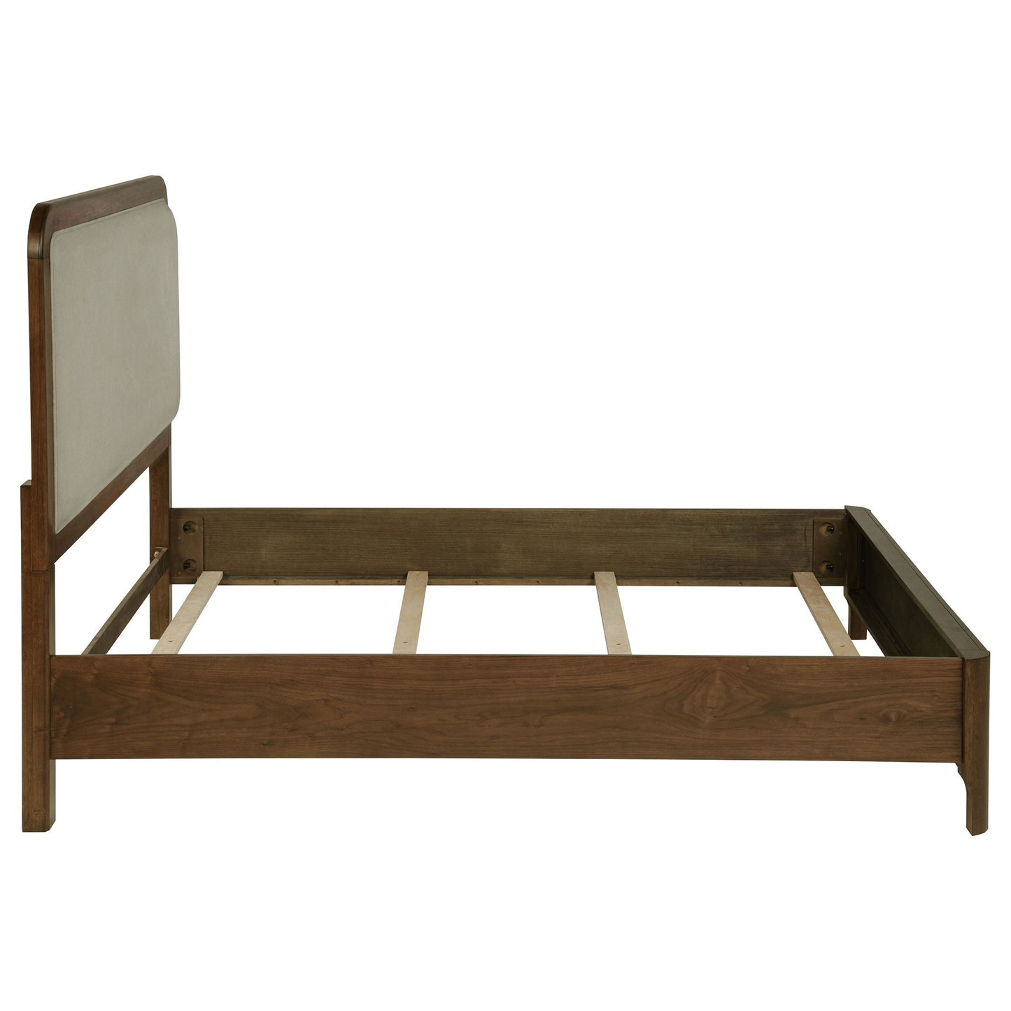 Verona - Queen Upholstered Panel Bed - Walnut