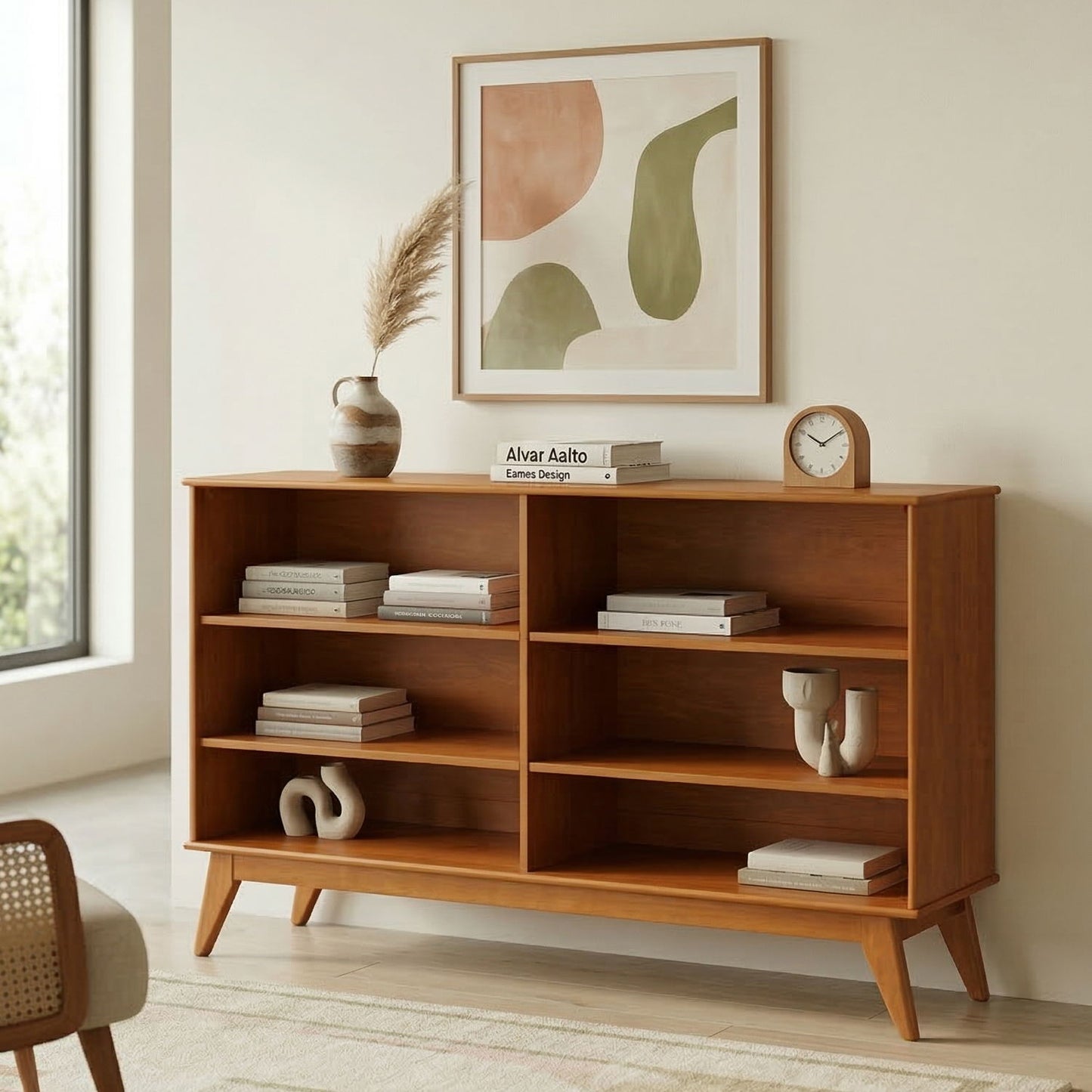 Draper - Handcrafted Low Bookcase