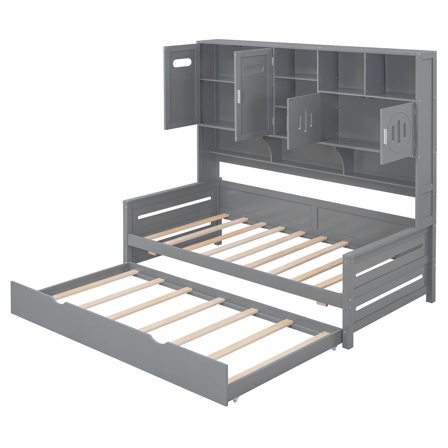 Daybed & All-In-One Cabinet And Shelf