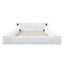 Upholstered Platform Bed Frame With Hidden Storage, Built-In Nightstands & LED Reading Lights