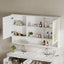 Wall Mounted Bathroom Medicine Cabinet With Double Mirrored Doors