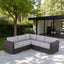 Luxurious Wicker Patio Sectional With Weather Resistant Sunbrella Cushions