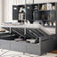 Daybed With All-In-One Cabinet And Shelf