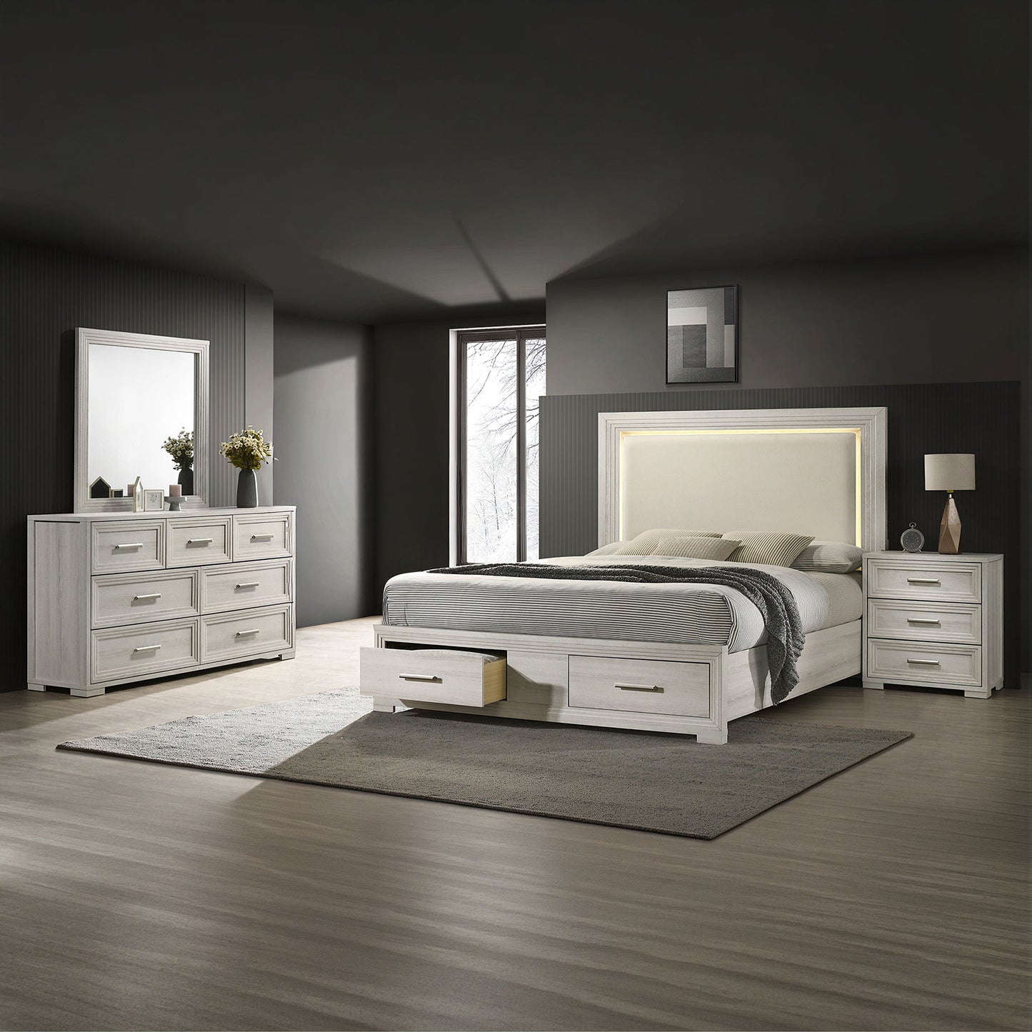 Colorado - Bedroom Set With Upholstered LED Headboard