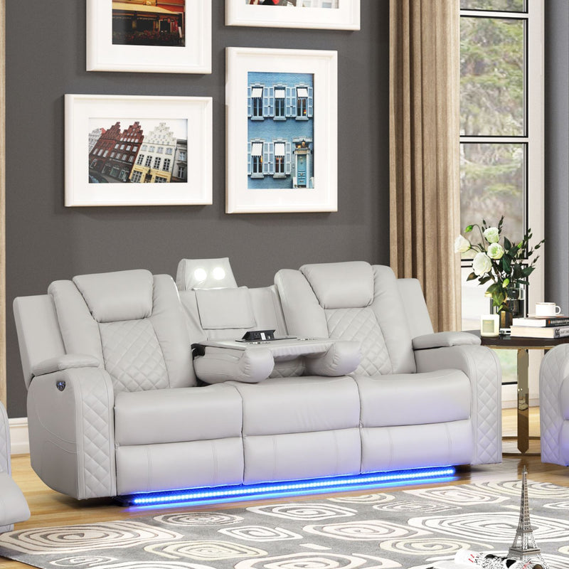 Benz - LED & Power Recliner With Adjustable Headrests And Ambient LED Lighting