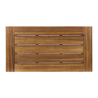 Carlisle - Industrial Coffee Table With And Slat Panel Design - Natural