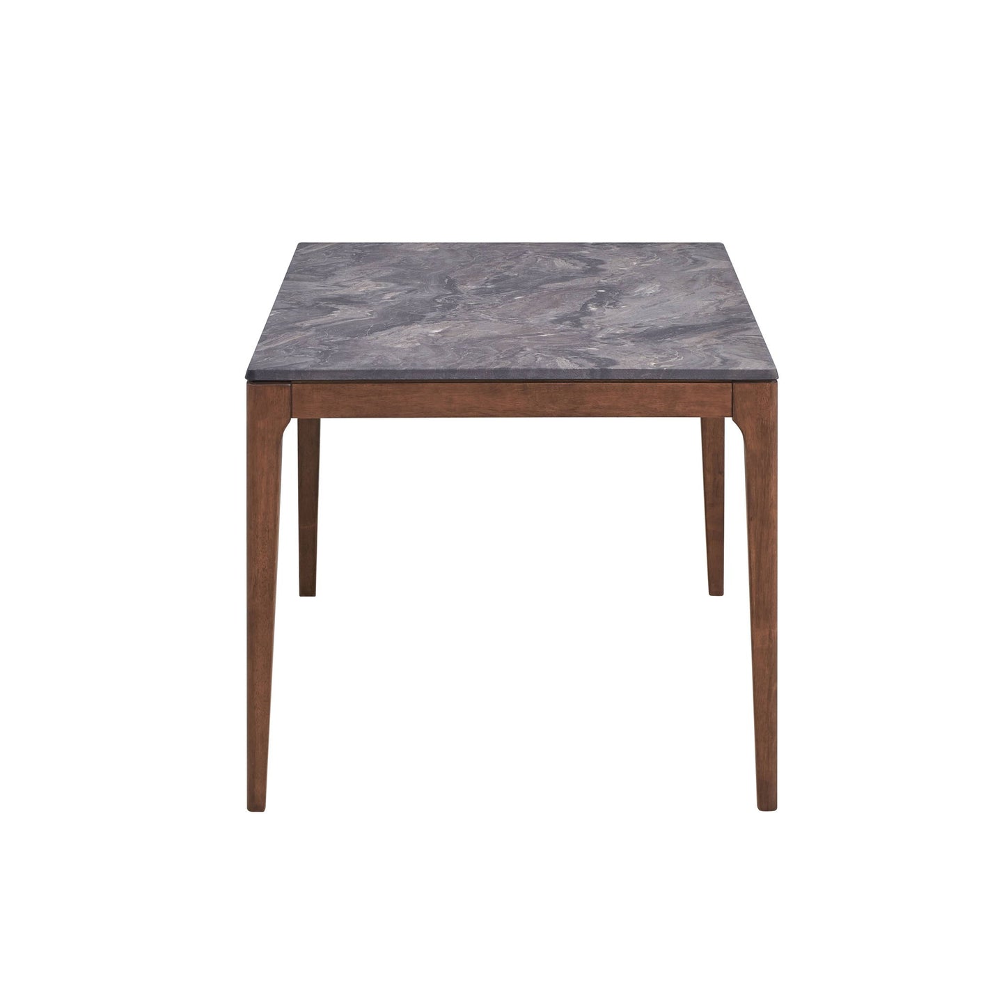Bevis - Engineered Stone Top Dining Table - Walnut