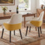 Indoor Dining Chair (Set of 2) With Sturdy Frame - Beige / Yellow