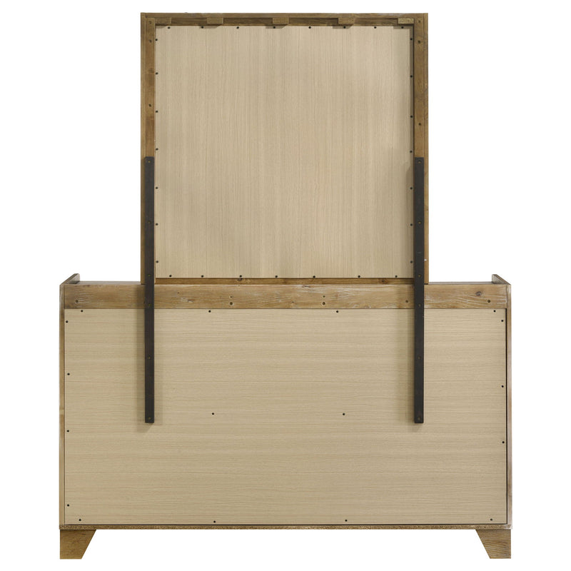 Packard - 6 Drawer Dresser With Mirror - Oak