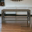 Cross Metal Coffee Table - Pewter