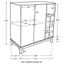 Wine Cabinet With 2 Doors - Gray
