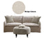 Upendo - Pattern Linen Sofa With 2 Toss Pillows - Beige