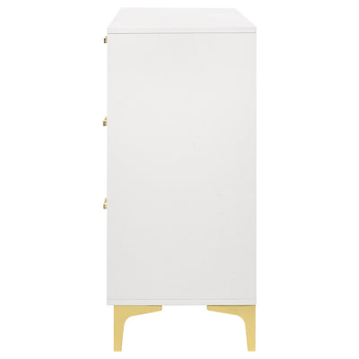 Karena - Rectangular 6 Drawer Dresser - White