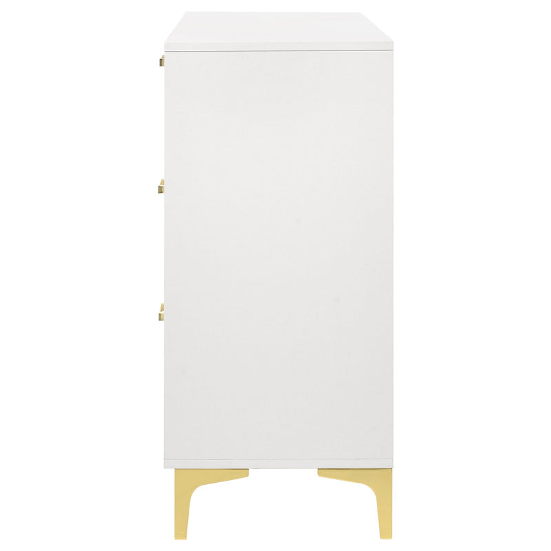 Karena - Rectangular 6 Drawer Dresser - White