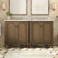 Vintage Double Sink Bathroom Vanity Set With Ceramic Sinks