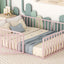 Metal Floor Bed Frame With Fence And Door